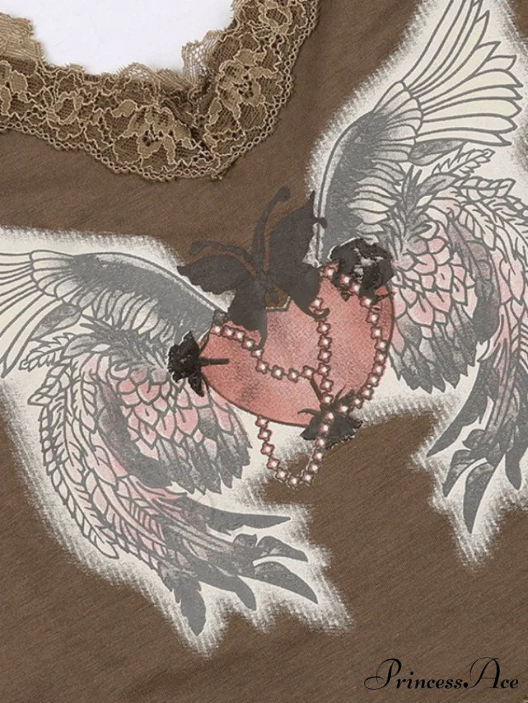 Lace Paneled White Trendy Crop Cami Top