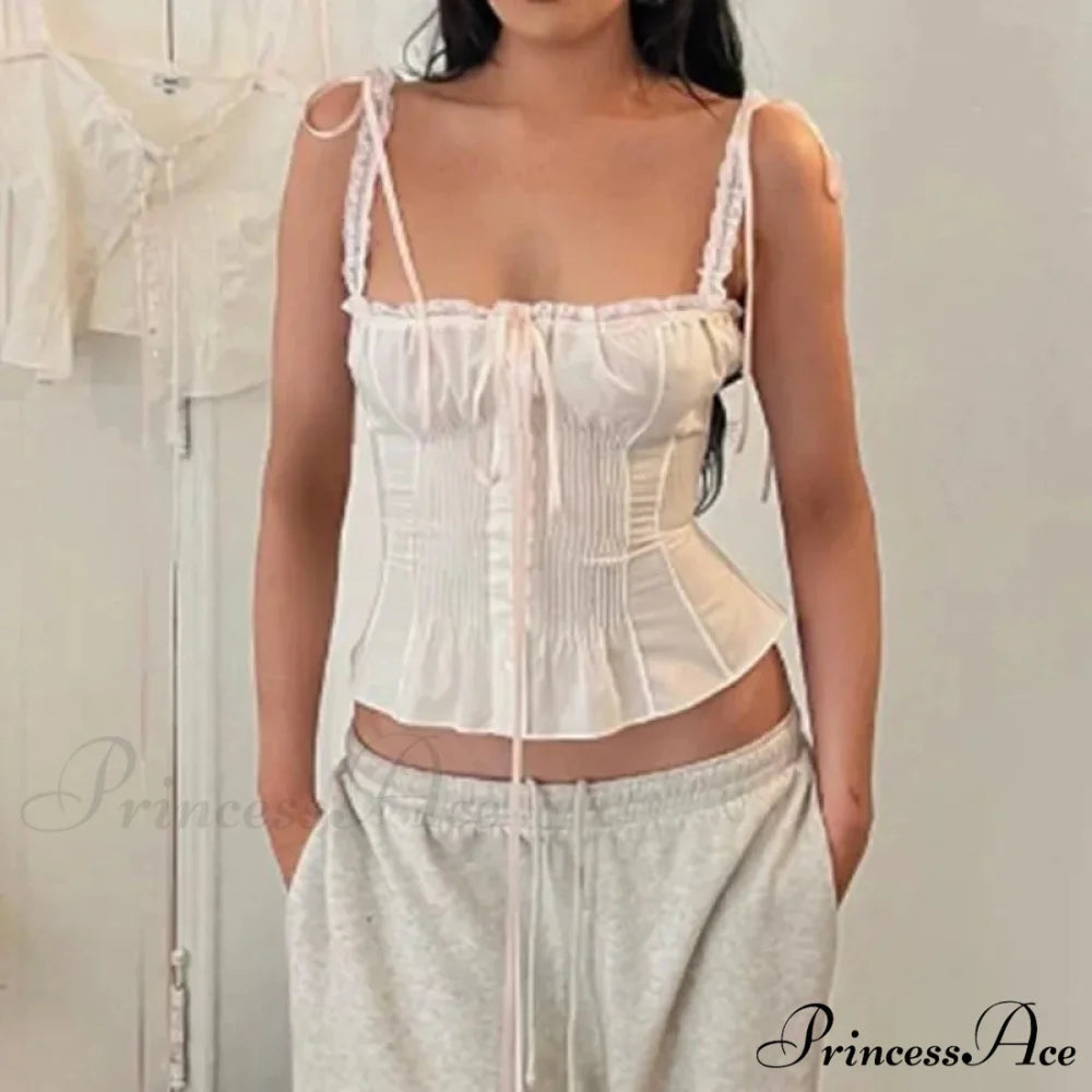 Lace Patchwork Corset Crop Top croptop-250223