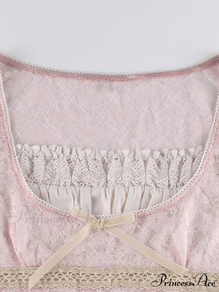 Lace Patchwork Graceful Butterfly Print Dress