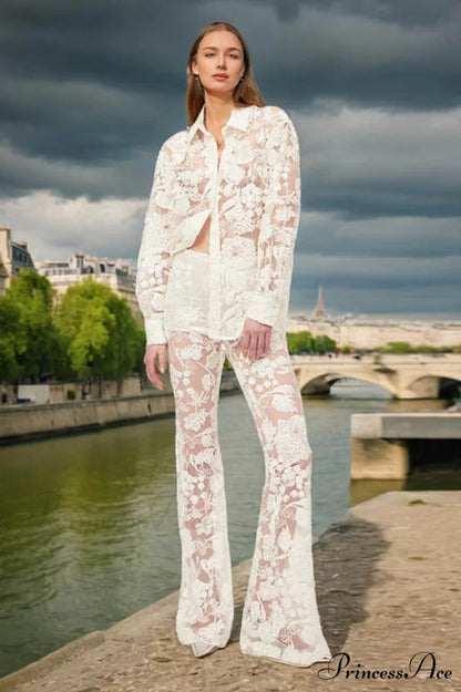 Lace Top Stylish & Pants Set