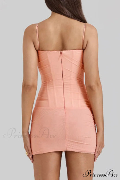 Lace Trim Corset Charming Bodycon Mini Dress