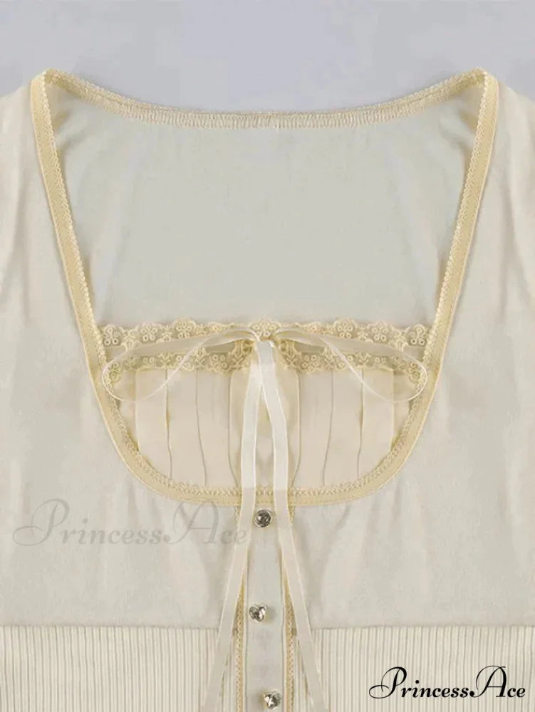 Lace Trim Padded Trendy Ribbed Crop Cami Top