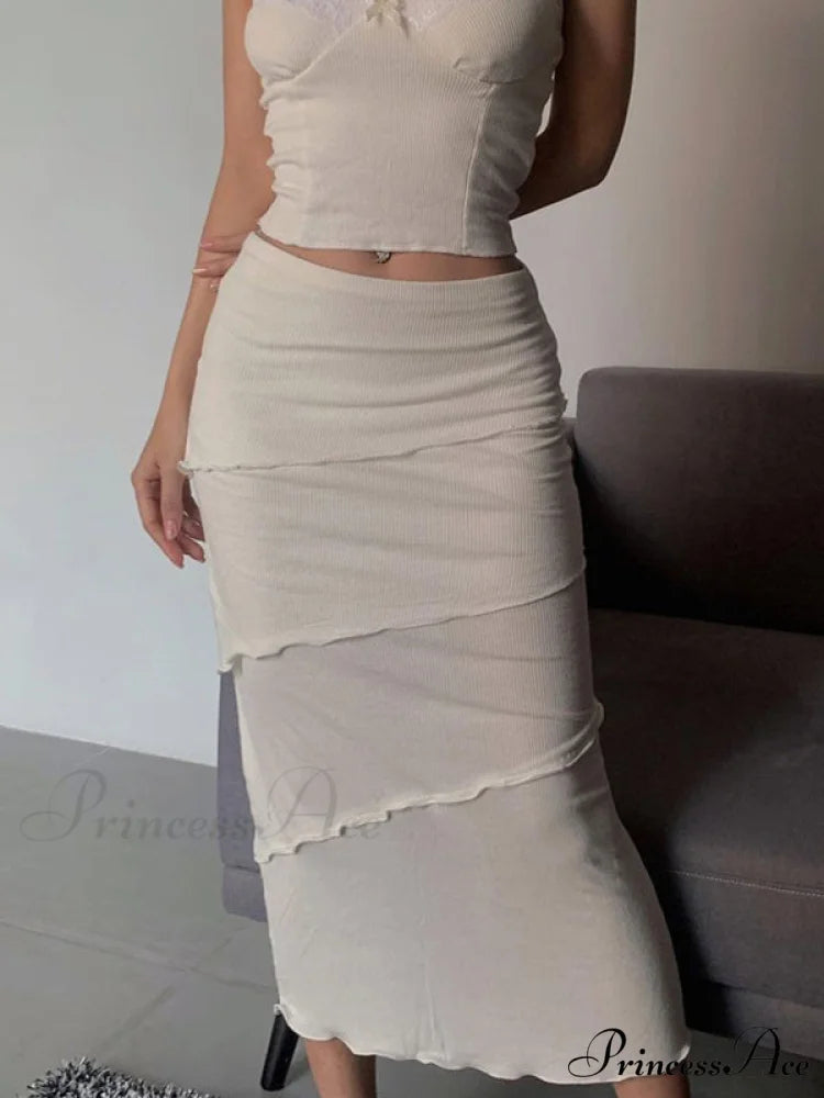 Lace Trim Ribbed Trendy Knit Crop Cami Top