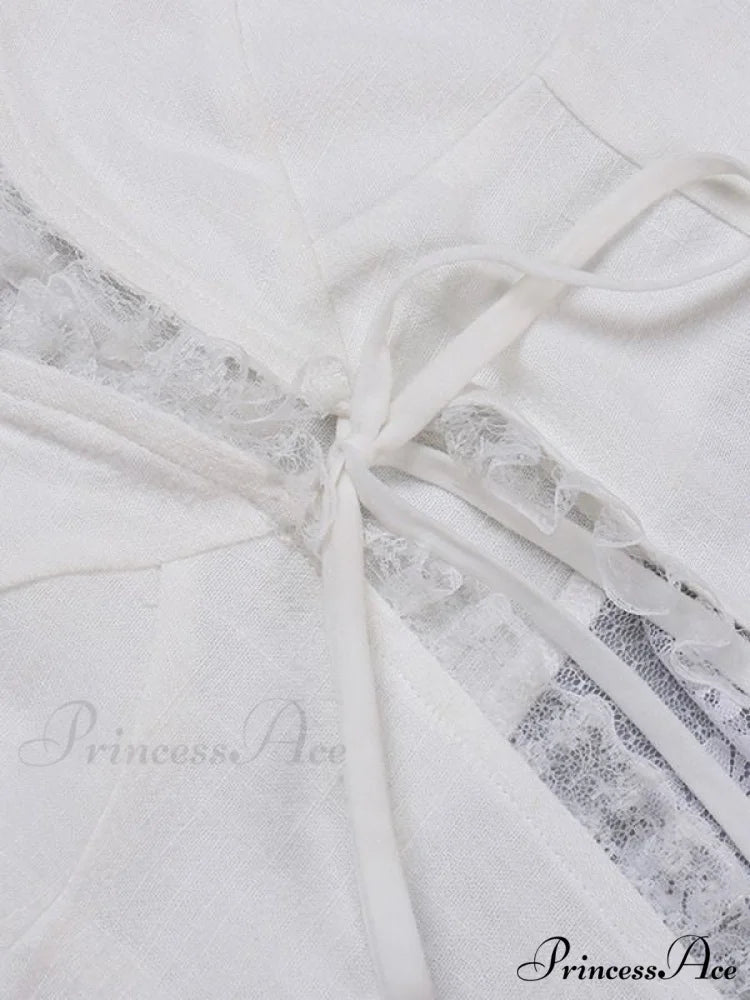 Lace Trim Ribbed Trendy Two Piece Set