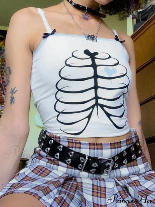 Lace Trim Ruffle Trendy Crop Tank Top White / S