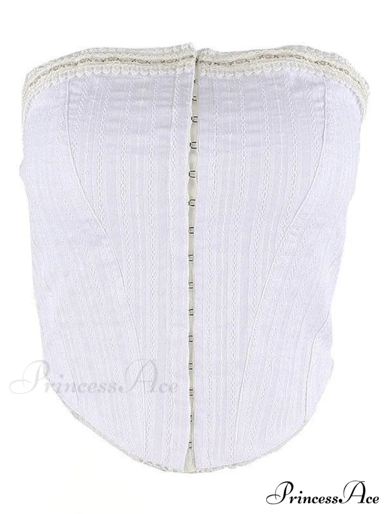 Lace Trim Split Trendy Strapless Bodycon Mini Dress