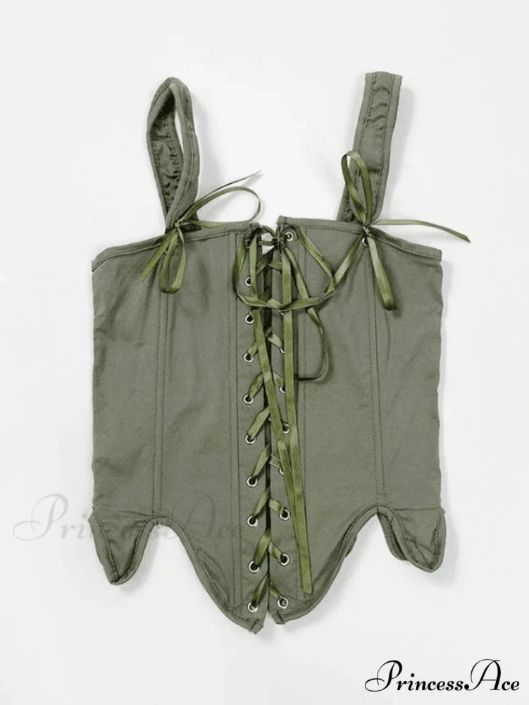 Lace Up Corset Trendy Black Maxi Dress