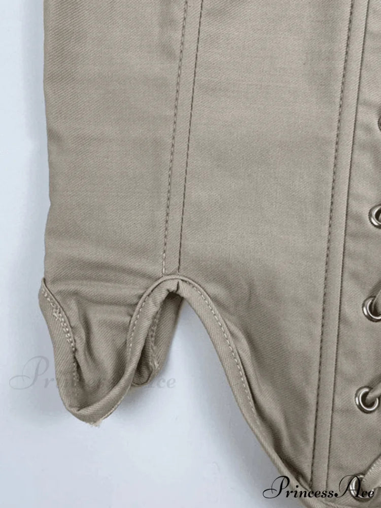 Lace Up Corset Trendy Black Maxi Dress