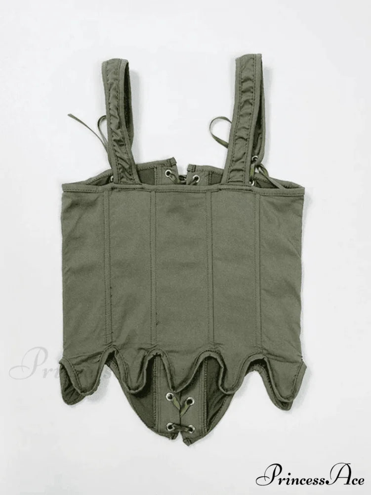 Lace Up Corset Trendy Black Maxi Dress