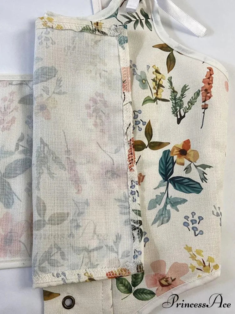 Lace Up Floral Trendy Black Mini Dress