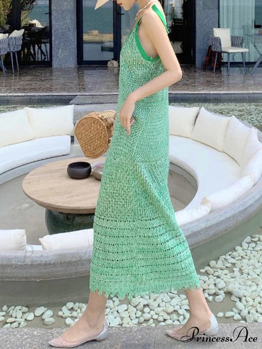 Lace Up Floral Trendy Slip Mini Dress Green / ONE SIZE