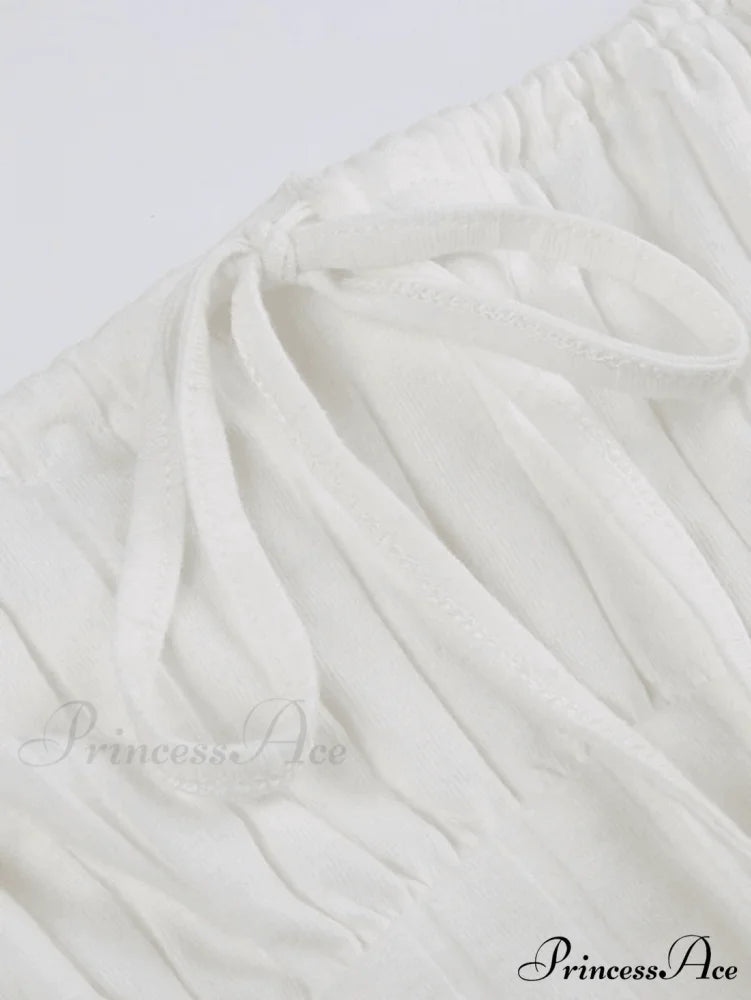 Lace Up Raw Trendy Hem Corset Denim Dress