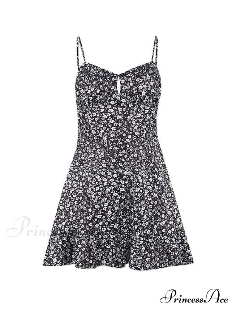 Lace Up Ruffle Trendy Corset Mini Dress