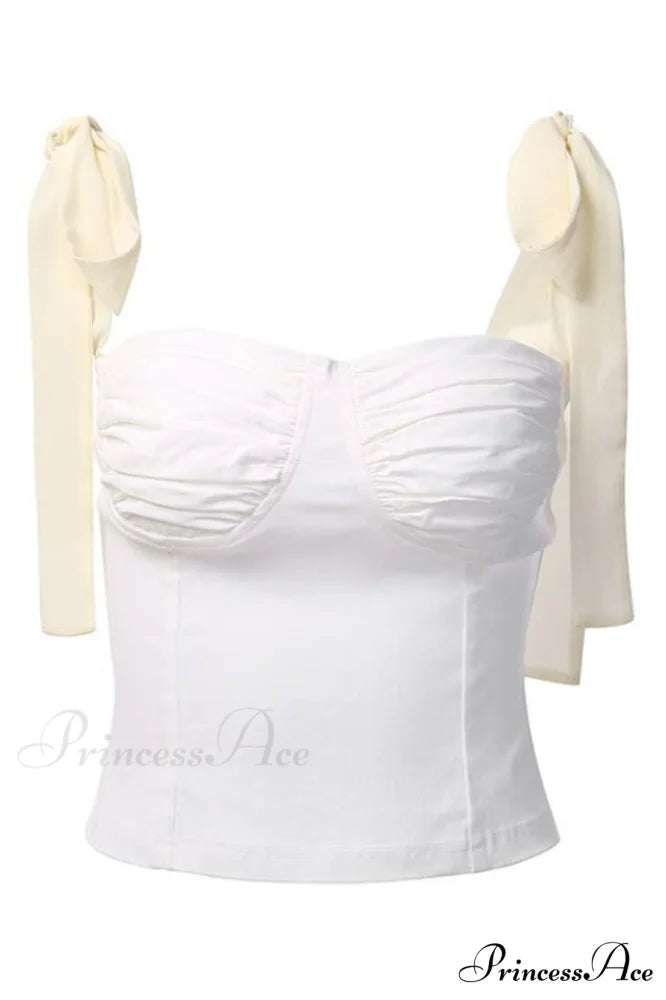 Lace Up Stylish White Tank Top