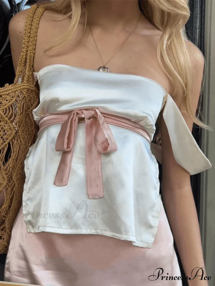 Lace Up Summer Trendy Floral Mini Dress White / S