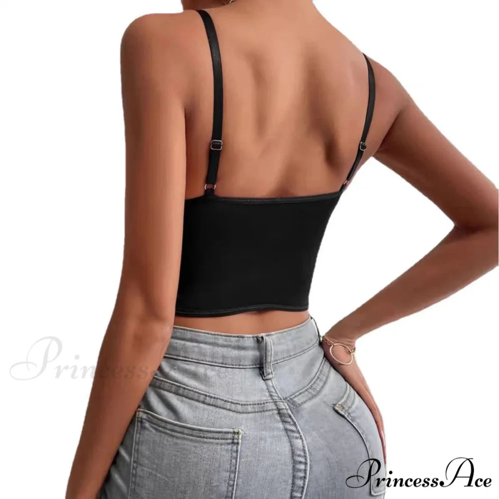 Lace View Spice Girls Halter Corset Top croptop-250126