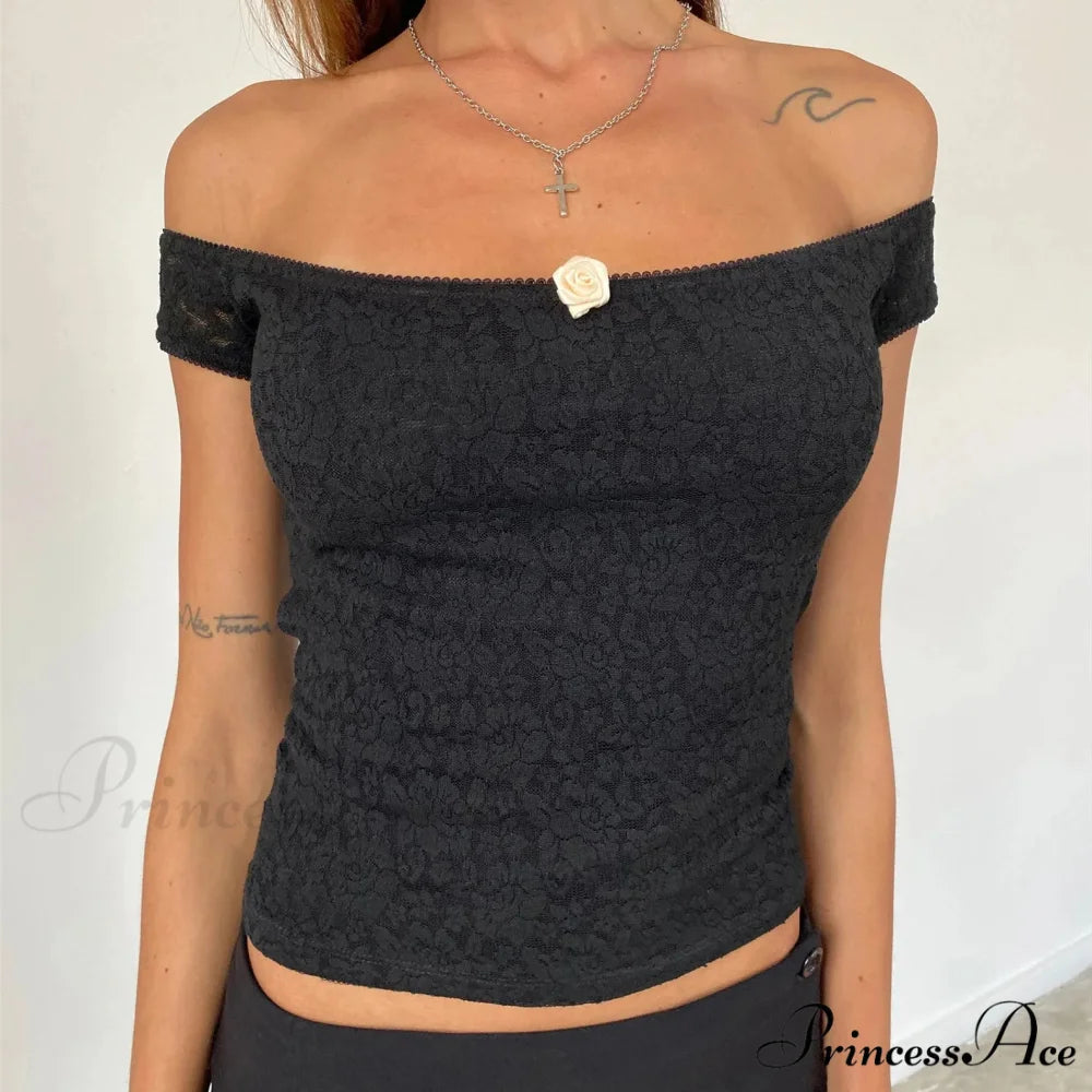 Lacy Lace Envelop Milkmaid Crop Top croptop-250223