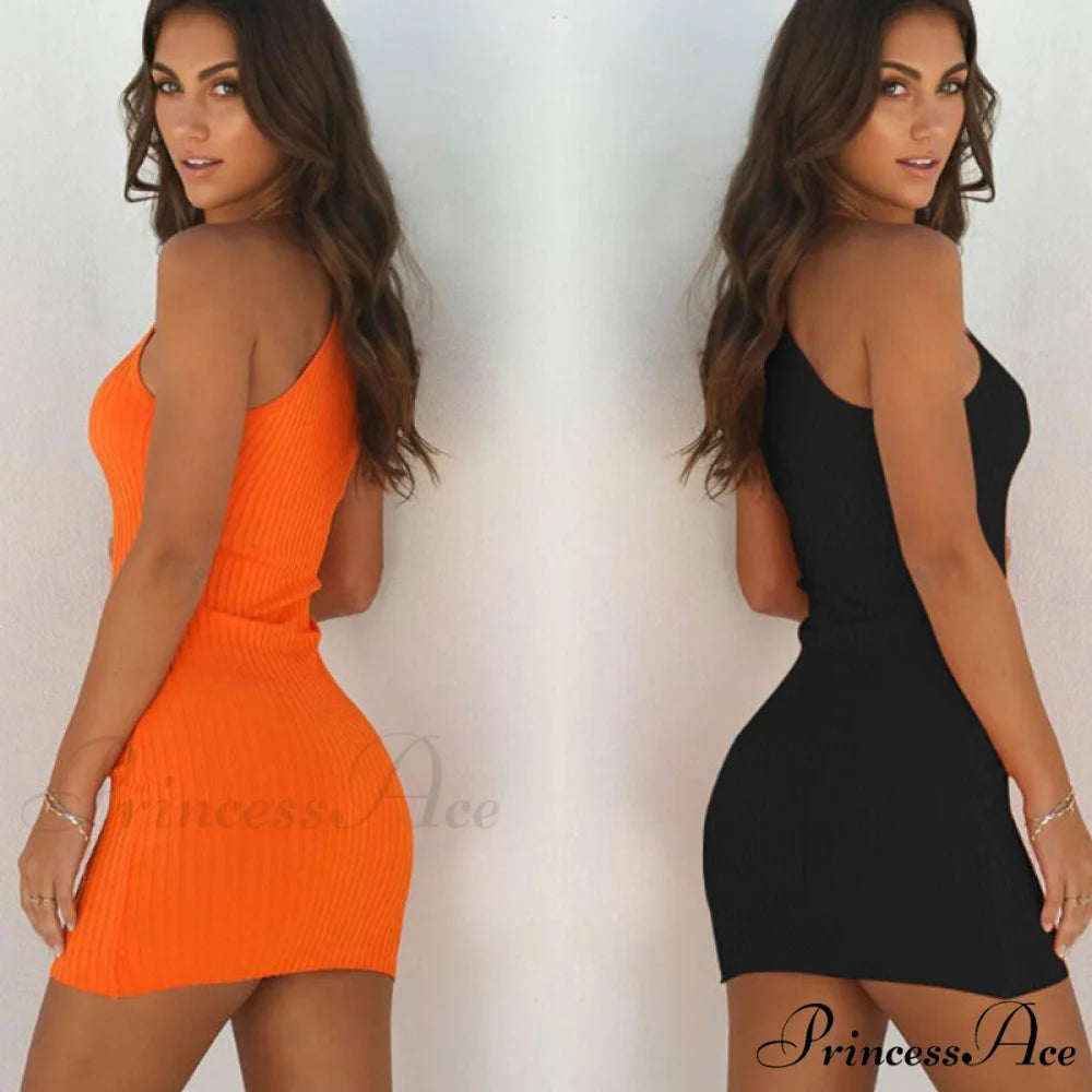 Ladies Sexy Sleeveless Slim Fit Mini Short Dress