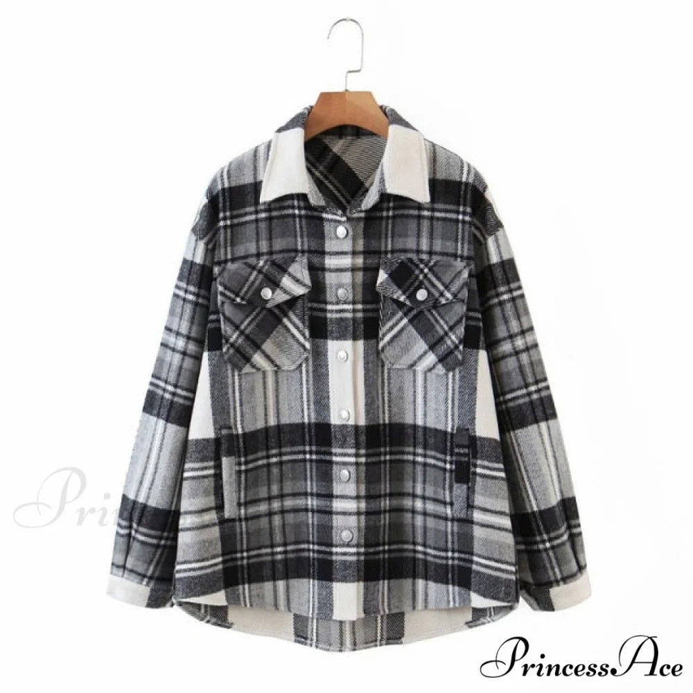 Ladies Thick Turn Collar Plus Size Female Coat Black / XS