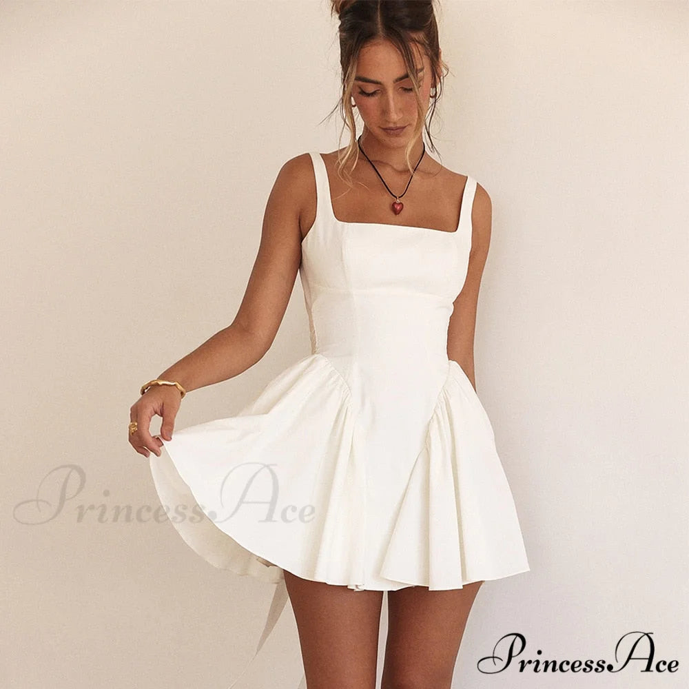 Lana Open Back Mini Graceful Dress with a Bow