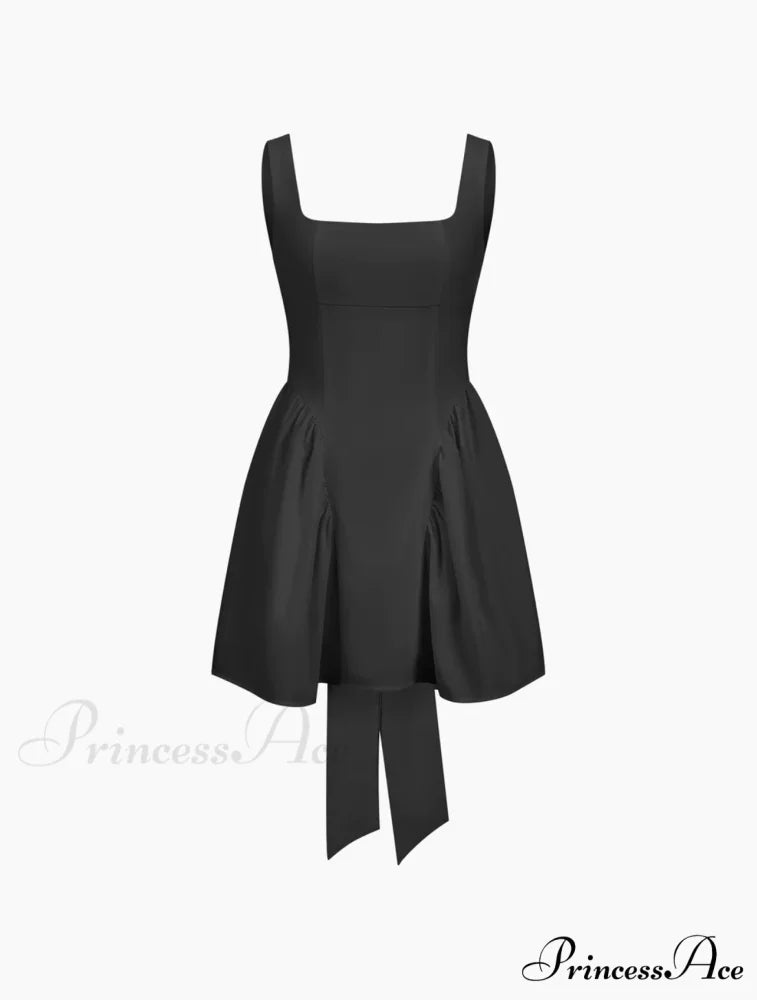 Lana Open Back Mini Graceful Dress with a Bow