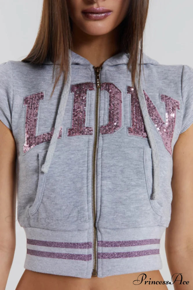Landmark Sequin Zip Up Graceful + Hot Pants Set