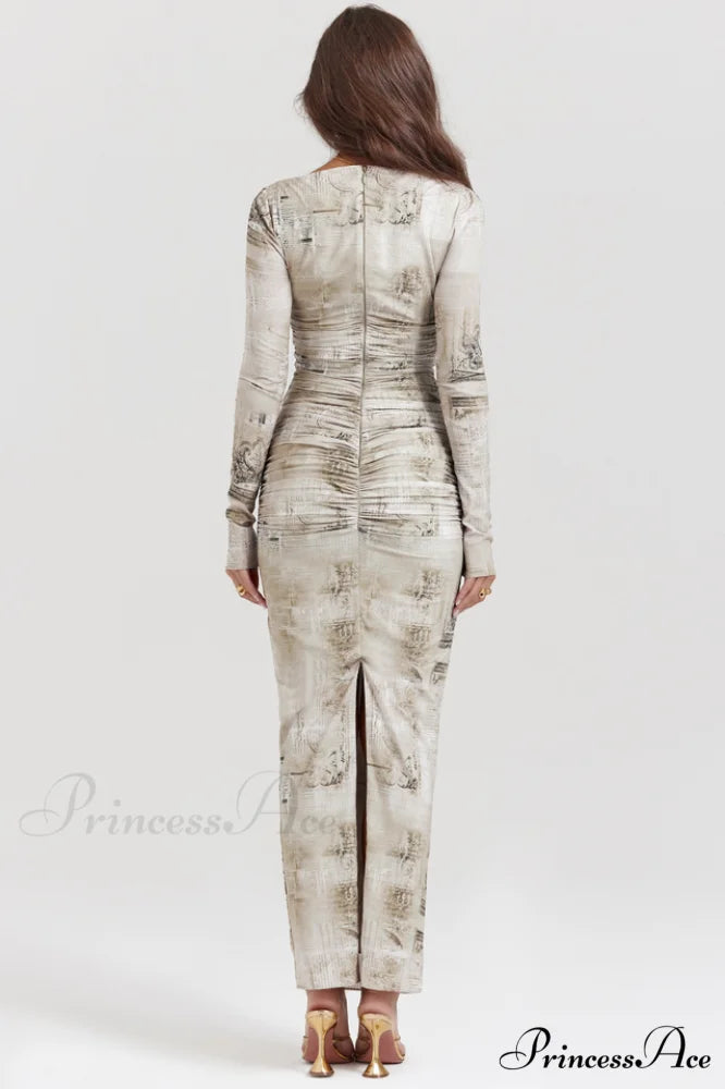 Lanetta Feminine Stylish Printed Maxi Dress