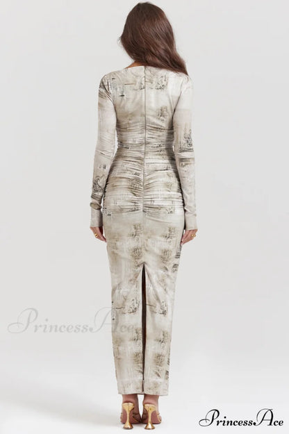 Lanetta Feminine Stylish Printed Maxi Dress