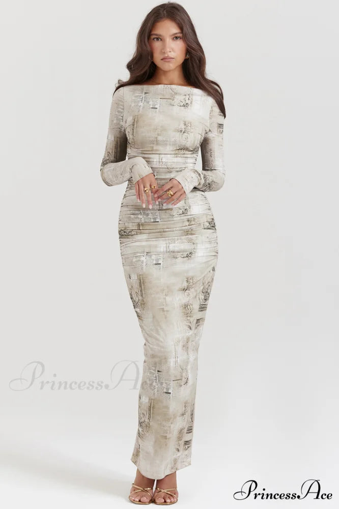 Lanetta Feminine Stylish Printed Maxi Dress S / Printed