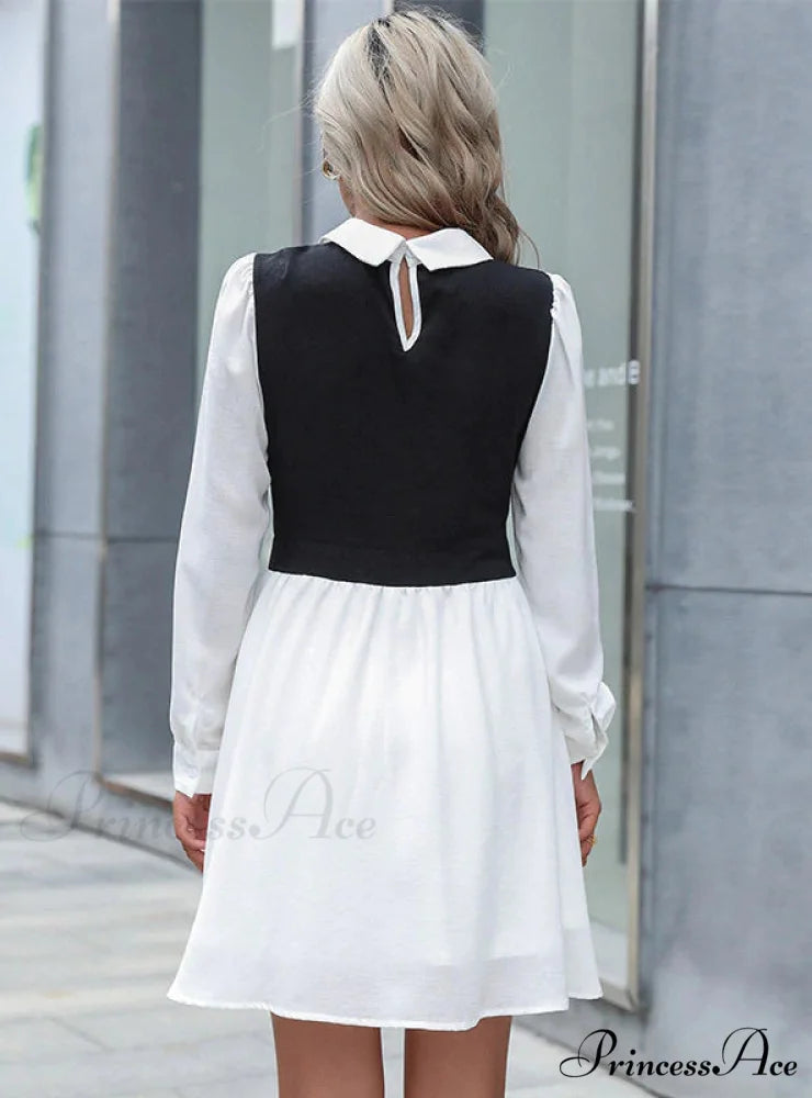 Lapel Stitching Long Sleeve Commuter Shirt M / khaki