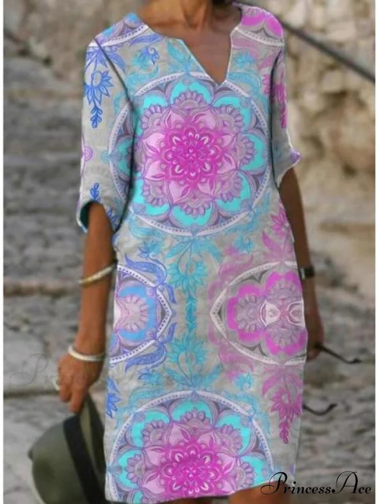 Large Big Printed Boho Casual Party Elegant Dresses