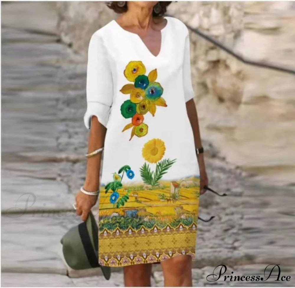 Large Big Printed Boho Casual Party Elegant Dresses