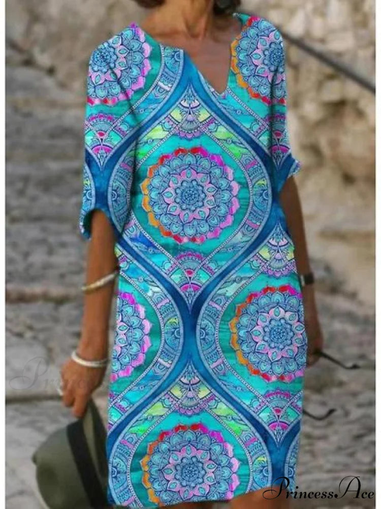 Large Big Printed Boho Casual Party Elegant Dresses