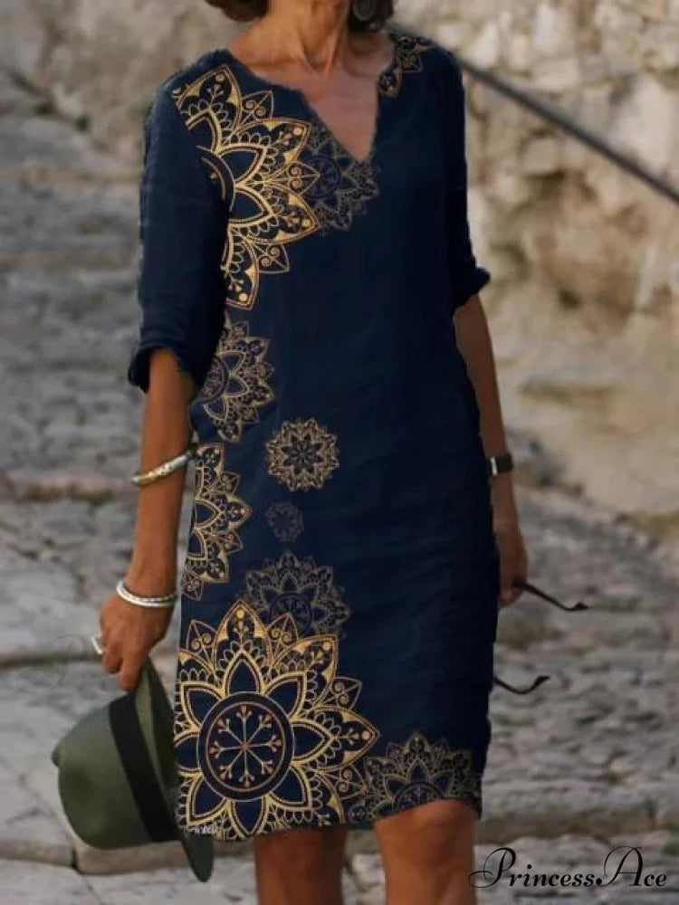 Large Big Printed Boho Casual Party Elegant Dresses