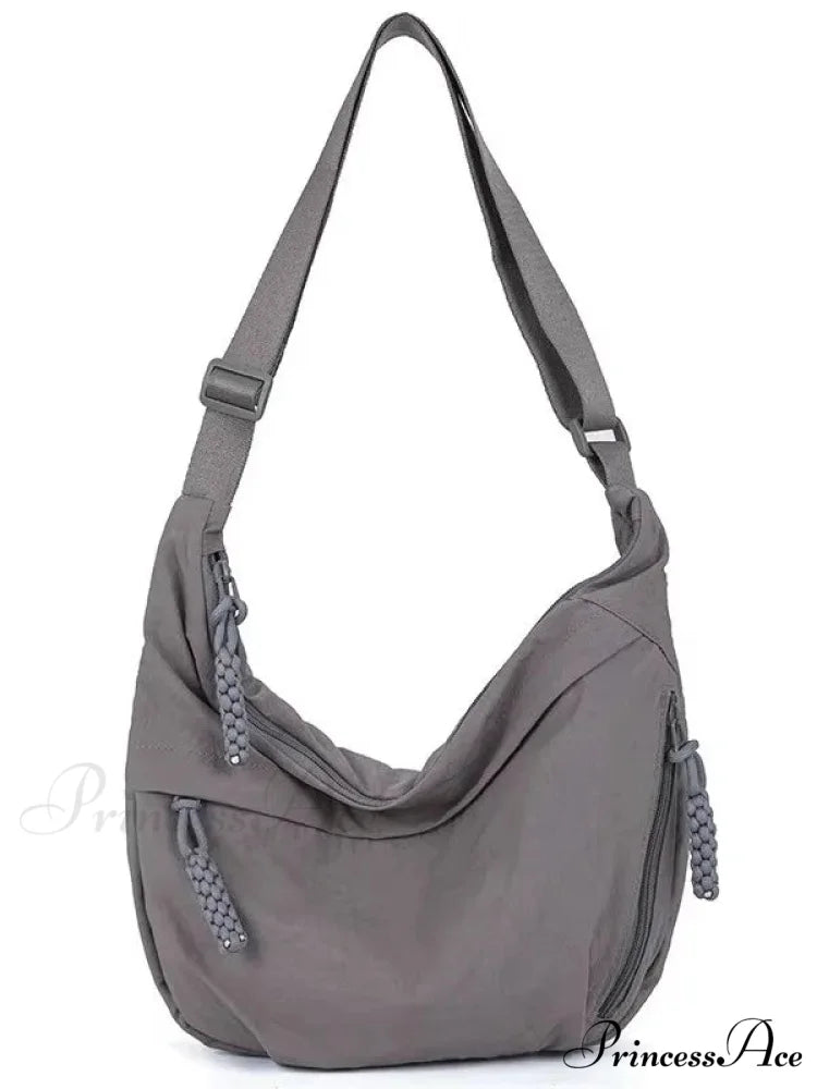 Large Capacity Nylon Crossbody Messenger GRAY crossbody-250126