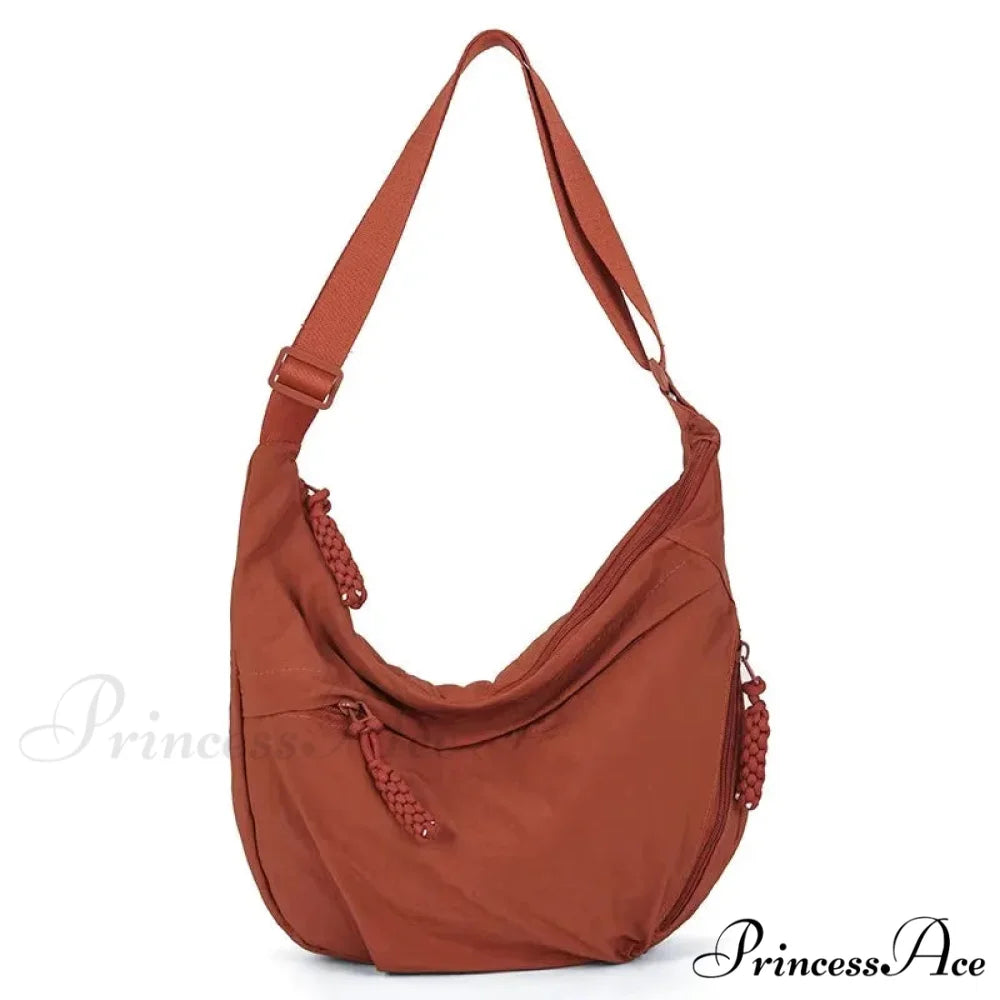 Large Capacity Nylon Crossbody Messenger Orange crossbody-250126