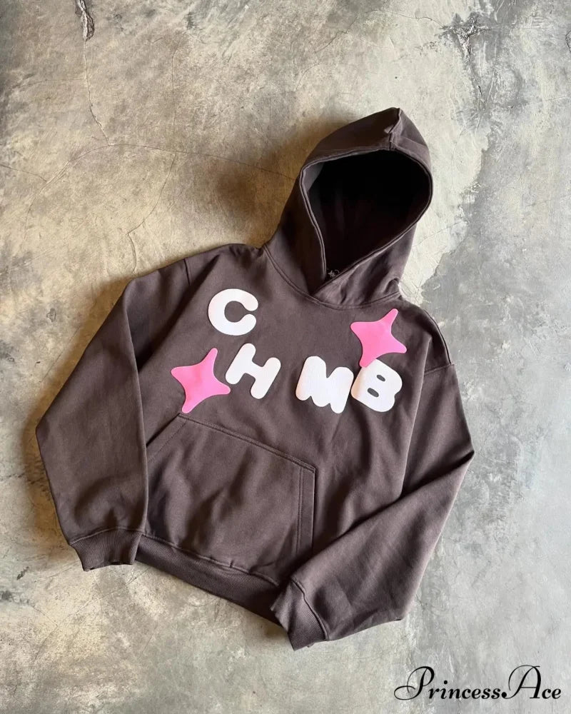 Large Graphic Baggy Hoodie black 4 / S hoodies-241228