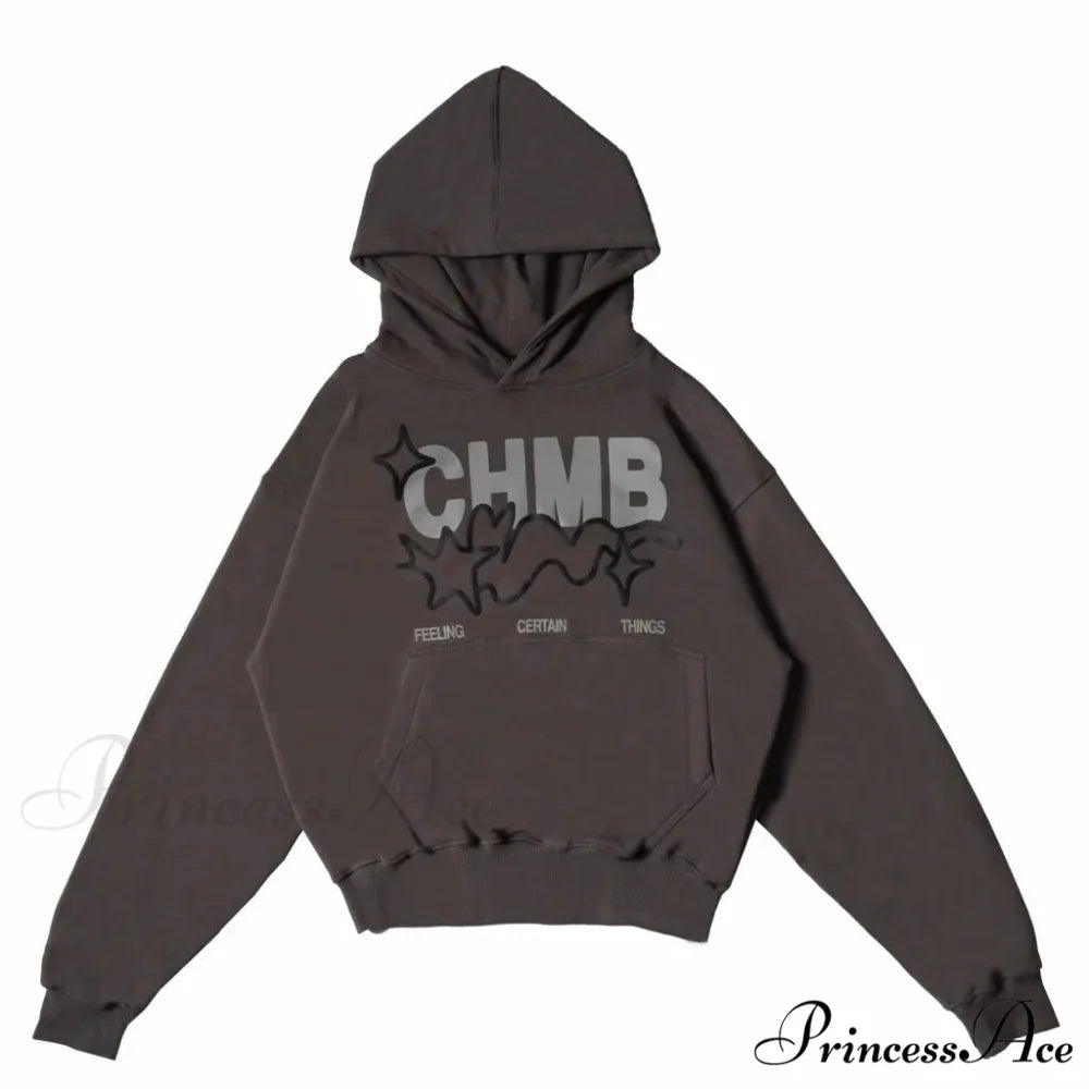 Large Graphic Baggy Hoodie black 5 / S hoodies-241228