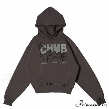 Large Graphic Baggy Hoodie black 5 / S hoodies-241228