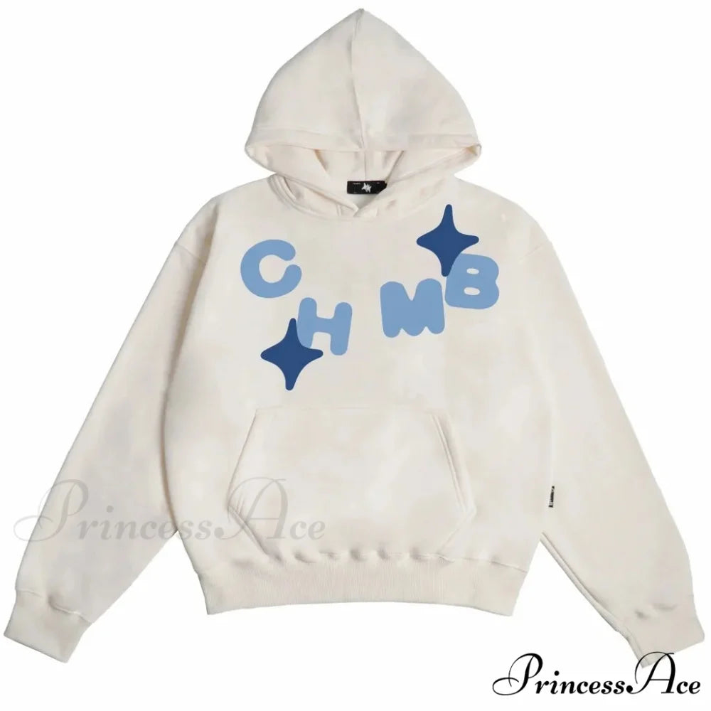 Large Graphic Baggy Hoodie white 1 / S hoodies-241228