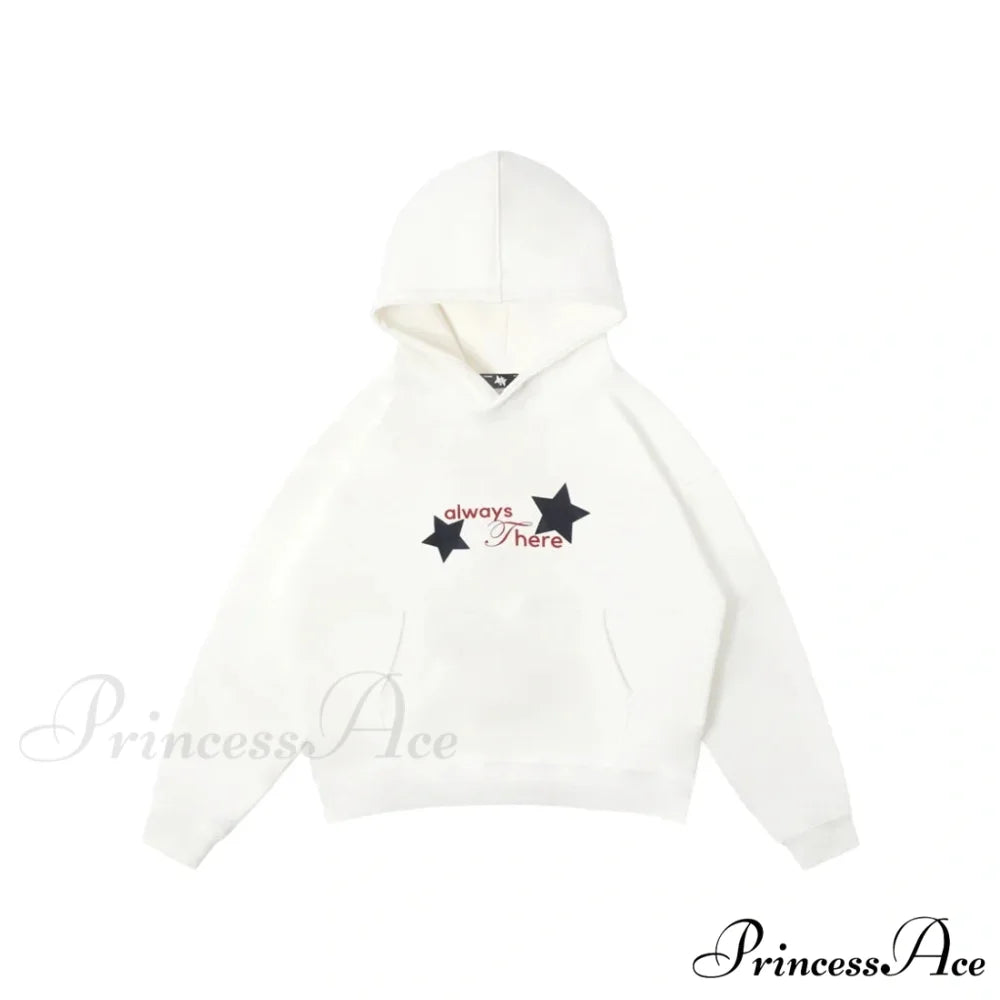Large Graphic Baggy Hoodie white 3 / S hoodies-241228