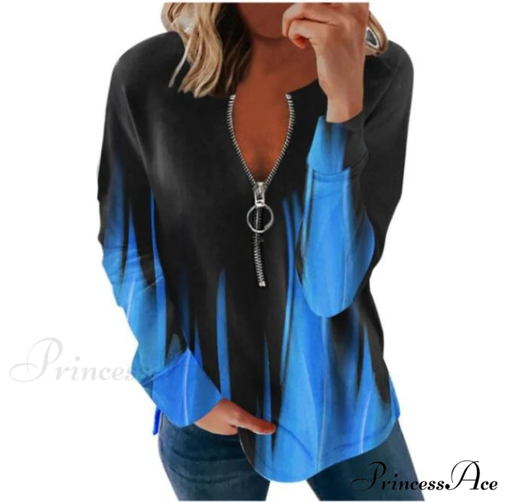 Large Loose Zipper Sexy Printed Vintage T Shirts