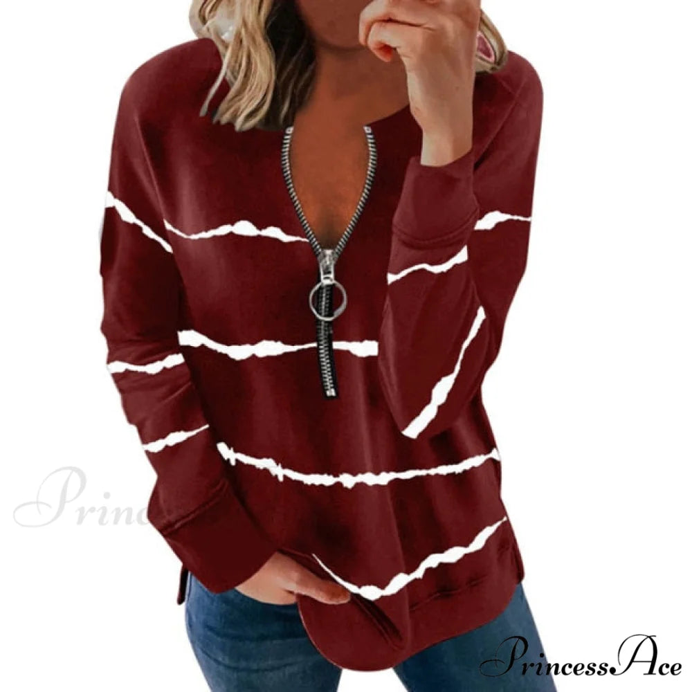 Large Loose Zipper Sexy Printed Vintage T Shirts