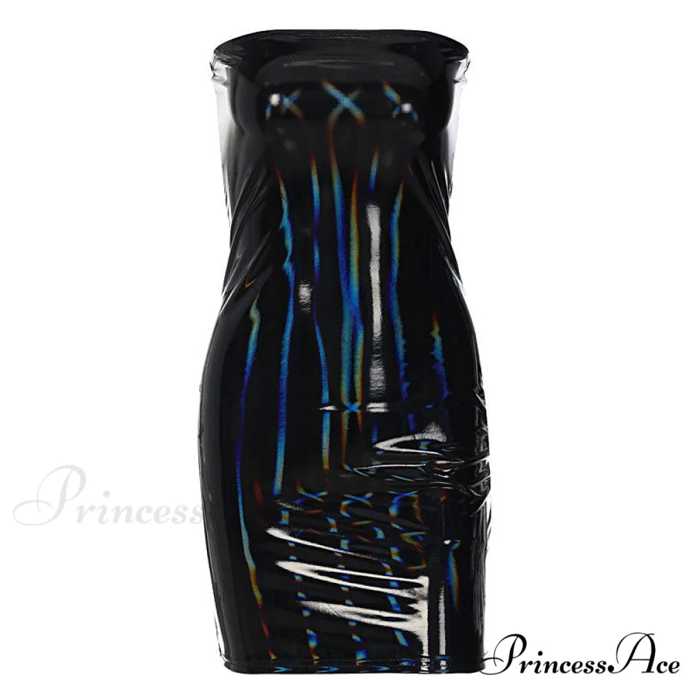 Large Paperclip Chain Trendy Link Necklace - Gold L / Black