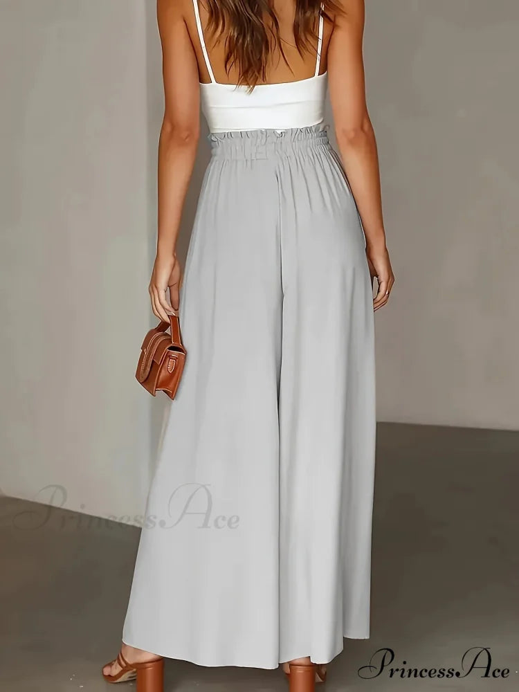 Large Size Wide Leg Stretch Flexible Waist Pant pant-250223