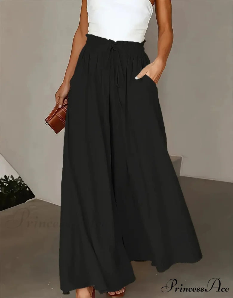 Large Size Wide Leg Stretch Flexible Waist Pant pant-250223
