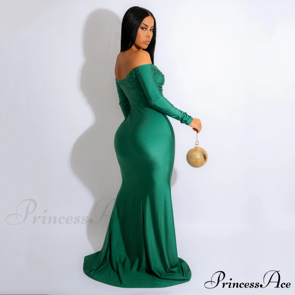 Larsa Formal Velvet Charming And Lace Mermaid Dress