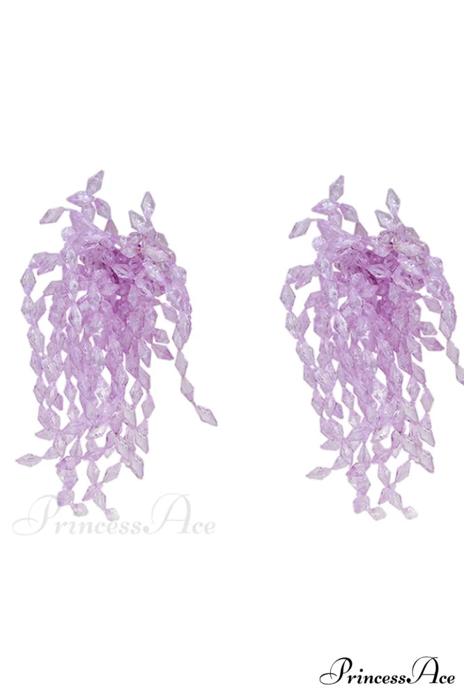 Lavender Elegant Diamond Earrings Lavender