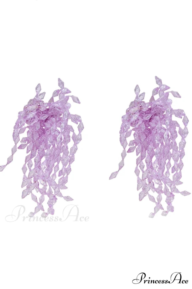 Lavender Elegant Diamond Earrings Lavender