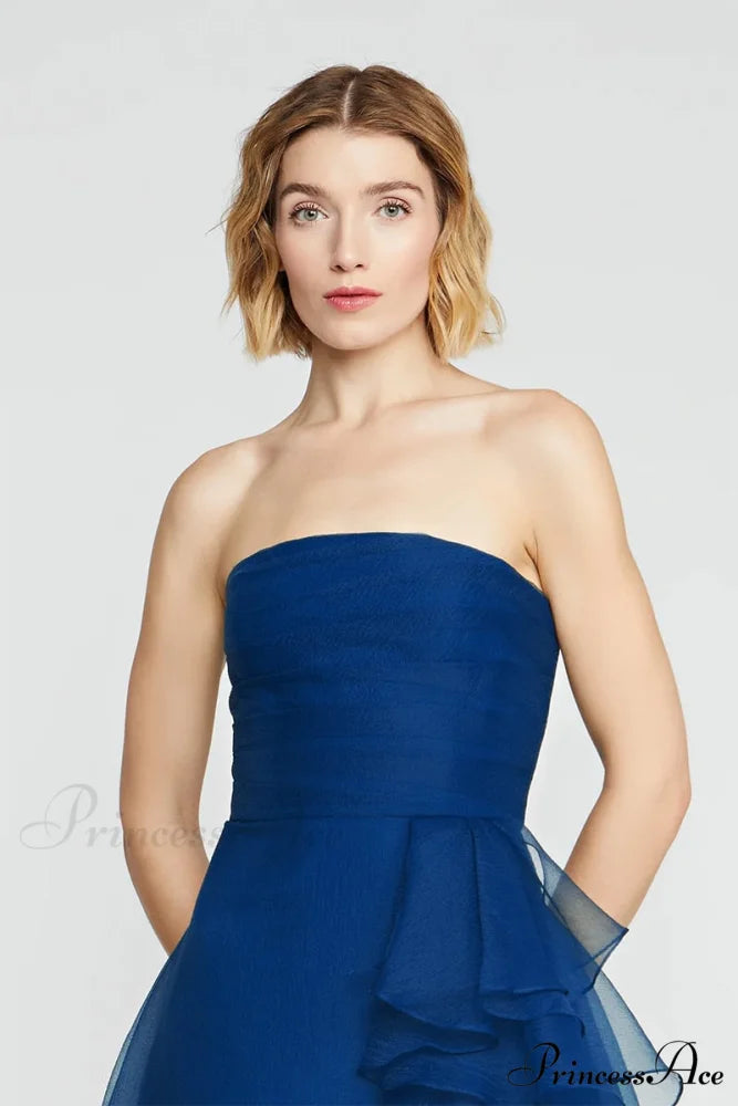 Lavish Elegance Graceful Strapless Midi Dress